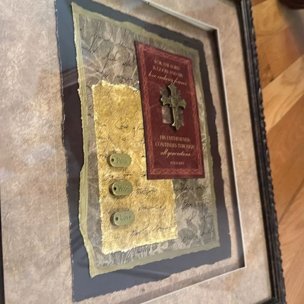 Framed Decorative Art with Cross - Picture 5 of 8